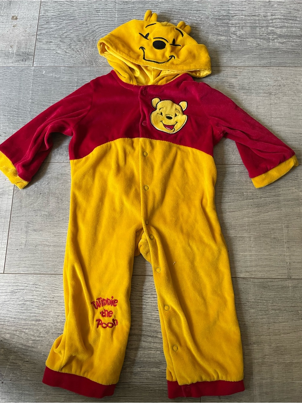 Vintage/Y2K Winnie the Pooh Velour Jumpsuit